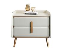 GFHTRELY Escritorio de Sofá Mesita de Noche de Metal Simple nórdica, Armario de Doble cajón, mesita de Noche for Dormitorio, Armario Lateral Creativo for Sala de Estar y TV Mesa Pequeña(A)