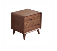 GFHTRELY Escritorio de Sofá Mesita de Noche de Nogal Negro Nórdico, Armario de Almacenamiento Simple Moderno for Dormitorio, Armario de Madera Totalmente Maciza Mesa Pequeña