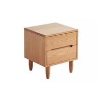 GFHTRELY Escritorio de Sofá Mesita de Noche nórdica de Madera Totalmente Maciza, cajón Doble, Muebles Minimalistas Modernos, mesita de Noche for Dormitorio Mesa Pequeña