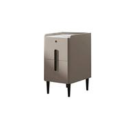 GFHTRELY Escritorio de Sofá Nórdico Creativo ultraestremo mesita de Noche casa Sala de Estar Dormitorio Armario mármol encimera de Cuero Almacenamiento de Cuero Mesa de Noche Mesa Pequeña
