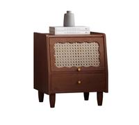 GFHTRELY Escritorio nórdico retro pequeño mesita de noche, mesita de noche, mesa de almacenamiento de madera maciza, mesa de almacenamiento para dormitorio, armario pequeño, mesa pequeña