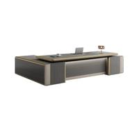 GFHTRELY Escritorio para Computadora Escritorio De Jefe, Oficina, Ejecutivo Moderno, Aleación Aluminio Mesa para Juegos