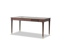 GFHTRELY Escritorio para Computadora Escritorio de Madera Maciza, Escritorio Ordenador Nogal Negro nórdico Lujo, Estudio, tocador Dormitorio Mesa para Juegos(A,1500 * 700 * 760mm)