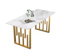 GFHTRELY Escritorio para Computadora Escritorio de Oficina con encimera mármol, Mesa Estudio for el hogar, Ordenador portátil, Escritorio, estación Trabajo for, for Dormitorio Mesa para Juegos(160cm)