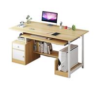 GFHTRELY Escritorio para Computadora Escritorio de Oficina en casa, Mesa Ordenador con Bandeja for Teclado y Soporte for CPU, estación Trabajo Multifuncional cajón estantería Mesa para Juegos(C)