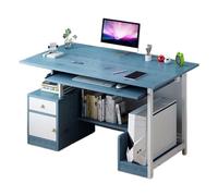 GFHTRELY Escritorio para Computadora Escritorio de Oficina en casa, Mesa Ordenador con Bandeja for Teclado y Soporte for CPU, estación Trabajo Multifuncional cajón estantería Mesa para Juegos(B)