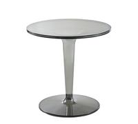 GFHTRELY Escritorio para computadora, mesa auxiliar de acrílico, nórdico, simple, creativo, moderno, moderno, pequeño, redondo, negociación, café, mesa de juego transparente (B)