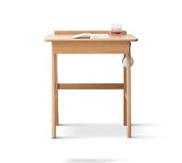 GFHTRELY Escritorio para computadora, moderno, simple, multifuncional, para aprender a escribir, con agujero para cables, barra para colgar, mesa de juegos en casa (natural, 0,8 metros)