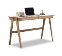 GFHTRELY Escritorio para computadora, moderno y minimalista, mesa de estudio con cajones dobles, soporte para monitor del hogar, estación de trabajo, mesa de juegos (nogal, 1 metro)