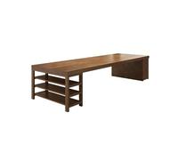 GFHTRELY Escritorio para computadora, sala de estar, mesa de té larga de madera maciza, mesa de negociación para el hogar, estudio, oficina, oficina, mesa multifuncional para juegos (160 x 70 x 75 cm)
