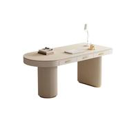 GFHTRELY Escritorio para ordenador escritorio de pizarra color crema para ordenador moderno y minimalista con almacenamiento para dormitorio para oficina en casa mesa de juegos (160 cm)