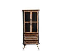GFHTRELY Gabinete de bufé para sala de estar, hotel, comedor, vino, estilo retro, industrial, de hierro, armario de almacenamiento de pared, armario de madera maciza, aparador