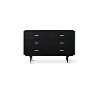 GFHTRELY Gabinete de buffet de 120 x 40 x 86 cm, estilo retro, negro, nórdico, madera maciza, pequeño armario de almacenamiento para apartamentos, para el hogar, sala de estar, cocina, aparador