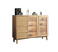 GFHTRELY Gabinete de buffet nórdico de madera maciza para comedor, armario de almacenamiento, gabinete de vino, gabinete de té, armario de cocina, aparador