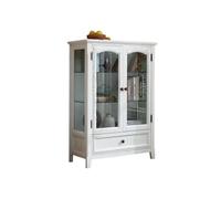 GFHTRELY Gabinete de buffet vintage para comedor, doble puerta de cristal, armario de almacenamiento, estantería de almacenamiento, aparador