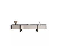 GFHTRELY Gabinete de TV con encimera Pizarra mármol Minimalista Moderno, Centro Entretenimiento for Sala Estar, gabinete Almacenamiento for el hogar Consola Multimedia(220 * 40 * 42cm)