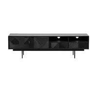 GFHTRELY Gabinete de TV Tallado Vintage Sala Estar Centro Entretenimiento Almacenamiento con 4 cajones y 2 estantes Abiertos Consola Multimedia(A)