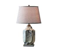 GFHTRELY Lámpara de Mesa Lámpara de Noche de cerámica Retro for Dormitorio, lámpara de Mesa de decoración de Lujo for Interiores, lámpara de Escritorio for Estudio y Oficina Lámpara de Escritorio