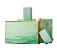 GFHTRELY Lata de té Recipiente Simple for almacenar té a Granel, Tarro for Alimentos de Cocina, Sellado, Juego Chino Retro, Caja Regalo con Doble Carrito de té(B-Four cans)