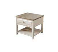 GFHTRELY Mesa cuadrada pequeña de madera maciza para dormitorio, mesita de noche, mesa auxiliar retro adecuada para el hogar y la oficina, mesa pequeña