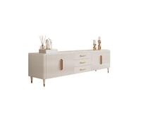 GFHTRELY Mesa de Centro con Tablero Roca, Mueble TV, Pared Blanco Moderno, Adecuado for la Sala Estar del hogar Empresa Consola Multimedia