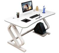 GFHTRELY Mesa de ordenador multifuncional para ordenador de escritorio con ranura para tarjeta de agua para teléfono móvil, mesa de juegos curvada, sencilla y moderna, mesa de juegos (blanco, 120 cm)