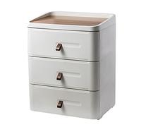 GFHTRELY Mesita de noche blanca con múltiples cajones para sala de estar, mesa auxiliar, muebles interiores, bandeja oculta integrada, mesa pequeña (D)