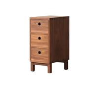 GFHTRELY Mesita de noche con tres cajones de madera maciza de nogal y cerezo, mesa de noche simple para almacenamiento, mesa pequeña
