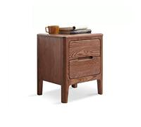 GFHTRELY Mesita de noche cuadrada para interiores con doble cajón, armario de almacenamiento, mesa auxiliar para sala de estar, dormitorio, mesa pequeña (B)