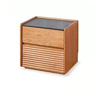 GFHTRELY Mesita de noche retro para el hogar, con doble cajón, para sala de estar, mesa pequeña