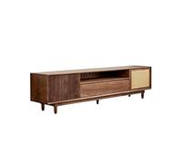 GFHTRELY Mueble Central de Nogal 200 cm, Estilo Retro, Ideal for Sala Estar y recibidor Consola Multimedia