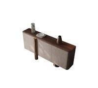 GFHTRELY Mueble de buffet minimalista de madera maciza de nogal negro para sala de estar, almacenamiento de pared, mueble de almacenamiento de porche, decoración de mesa (140 x 35 x 95 cm)