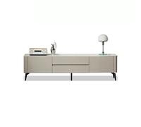 GFHTRELY Mueble de TV con parte superior de mármol de pizarra con 2 cajones y puertas de almacenamiento, sala de estar, consola central de entretenimiento (M-180,4 cm)