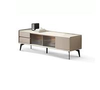 GFHTRELY Mueble de TV con patas modernas y minimalistas para salón, armario de suelo de roble para uso doméstico contra la pared, mueble porta TV (150 x 40 x 45,5 cm)