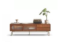 GFHTRELY Mueble de TV con Puerta corredera Vidrio y Soporte Metal Gabinete Almacenamiento for Sala Estar Consola Centro Entretenimiento Consola Multimedia(L-200cm)