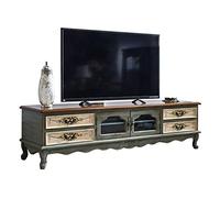 GFHTRELY Mueble de TV Creativo nórdico con Centro Entretenimiento Pintado a Mano, Mueble Retro, Consola Medios Consola Multimedia(150 * 50 * 50CM)