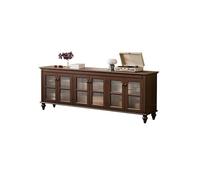 GFHTRELY Mueble de TV de madera maciza para almacenamiento retro para sala de estar y consola multimedia