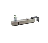 GFHTRELY Mueble de TV de pizarra de mármol, centro de entretenimiento, sala de estar, hogar, almacenamiento audiovisual, mesa de café de cristal, consola multimedia