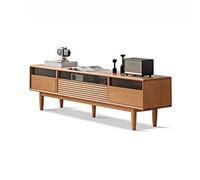 GFHTRELY Mueble de TV for Sala Estar, Consola Multimedia for el hogar, Mueble Pared a Suelo, casillero Minimalista Moderno pie Alto con Luces Consola Multimedia(200 * 35 * 48 cm)