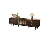 GFHTRELY Mueble de TV Madera Maciza Estilo Retro for Sala Estar, Armario Almacenamiento for el hogar contra la Pared Consola Multimedia