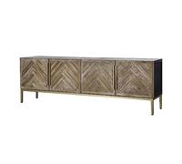 GFHTRELY Mueble de TV nórdico, Mueble Suelo Estilo Industrial Minimalista Moderno, Armario for Sala Estar con 4 Puertas casillero Consola Multimedia(M-160cm)