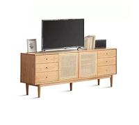 GFHTRELY Mueble de TV Piso Dormitorio Simple Sala Estar nórdica con 6 cajones Almacenamiento y 2 gabinetes Central Consola Multimedia(M-180cm)