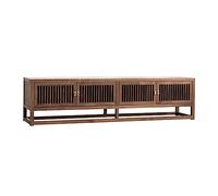 GFHTRELY Mueble de TV Retro, Muebles Modernos for Sala Estar, gabinete Entrada Zen, bajo Piso a Techo con 4 Puertas casillero Consola Multimedia