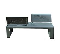 GFHTRELY Muebles de Entrada Banco de Exterior de Acero Completo, Banco de Parque con Respaldo Doble único, Asientos de Banco de Ocio de 78.7" de Largo for Patio, jardín Sillas de Exterior
