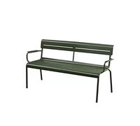 GFHTRELY Muebles de entrada Banco de ocio patio al aire libre Terraza Jardín al aire libre Banco doble de aleación de aluminio Respaldo para Balcón Silla Larga Sillas de Exterior(A)