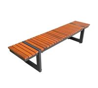 GFHTRELY Muebles de entrada para exteriores, silla de parque de acero inoxidable, asiento de hierro forjado, patio, banco público comunitario, cancha, ocio, silla de respaldo para exteriores (B 180 cm