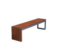 GFHTRELY Muebles de Entrada Silla De Parque, Banco For Exteriores, Banco De Ocio For Exteriores, Silla Cuadrada con Respaldo Doble For Descanso Comunitario Sillas de Exterior(A 150CM)