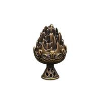GFHTRELY Quemador de incienso, 1 pieza pequeña de aleación Boshan, incensario de metal, imitación de sándalo antiguo, decoración del hogar (A)