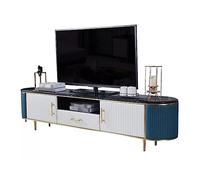 GFHTRELY Soporte de TV for encimera mármol y Pizarra 78,7 Pulgadas, Centro Entretenimiento for Sala Estar con 3 armarios Almacenamiento Gran Espacio Consola Multimedia