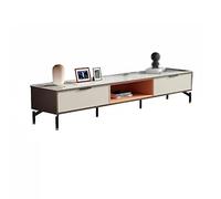 GFHTRELY Soporte de TV for encimera mármol y Pizarra 78,7 Pulgadas, Soporte for Sala Estar, Consola Multimedia con 2 cajones Almacenamiento Gran Espacio Consola Multimedia